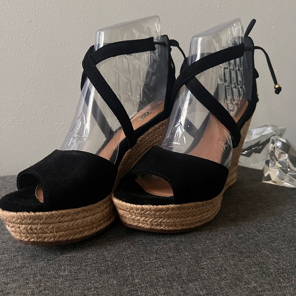 By UGG Wedge Shoe In Black size 8